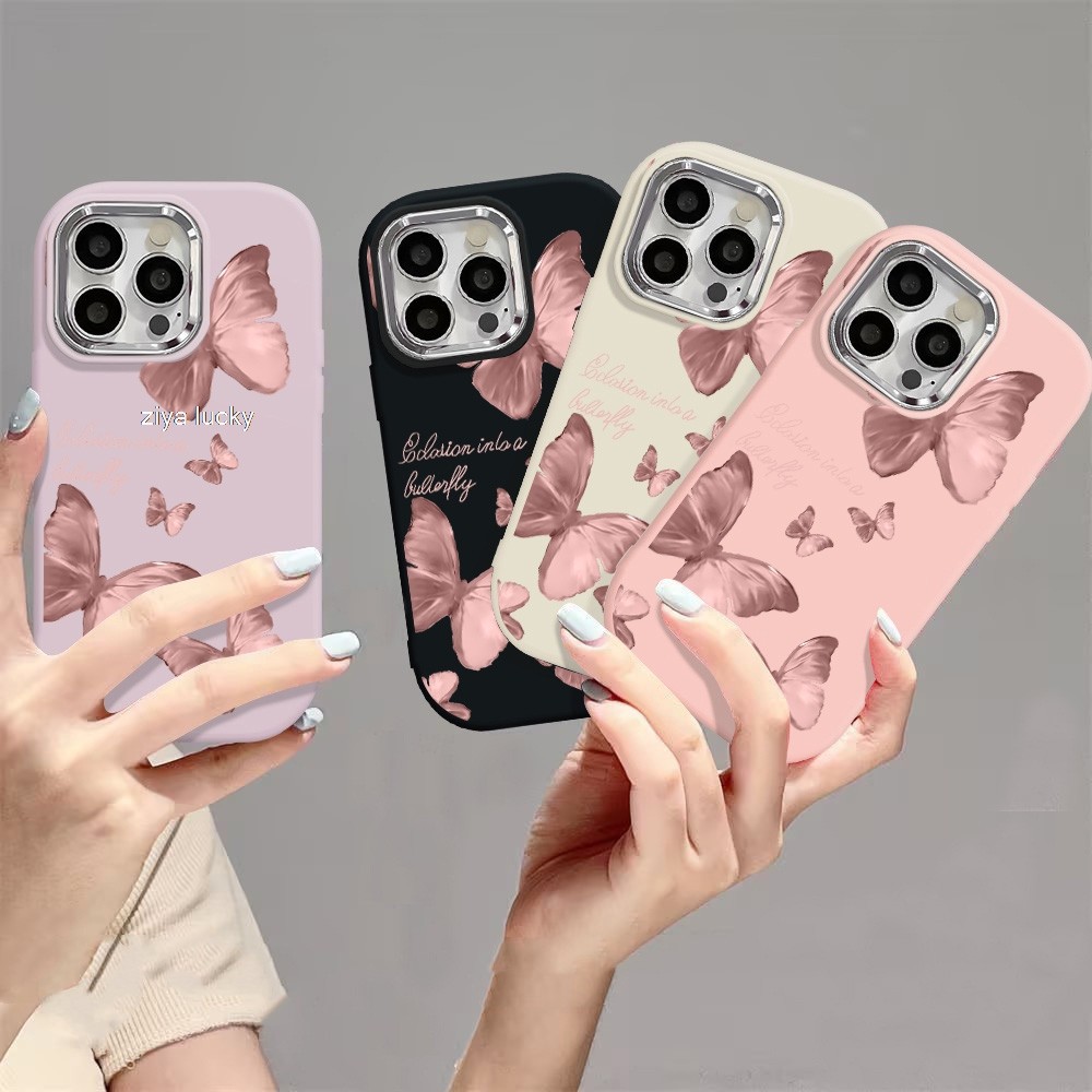 เหมาะสําหรับ Vivo U10 U3 U3X เคสป้องกันแฟชั่นเคสโทรศัพท์ผีเสื้อกันกระแทก