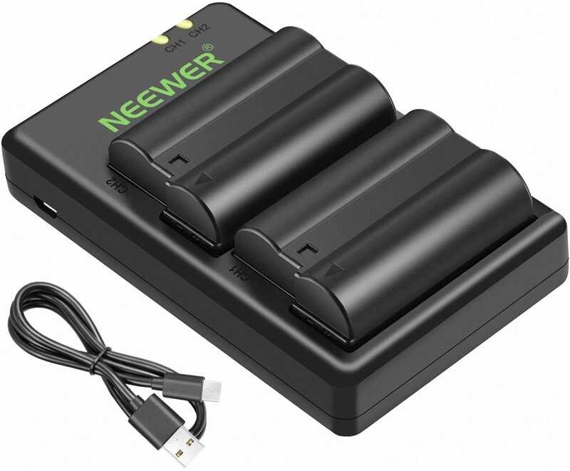 Neewer 4 EN-EL15 Battery Charger Set for Nikon Z5, Z6, Z6 II, Z7, Z7II, Z8, D780, D850, D75, 1 V1