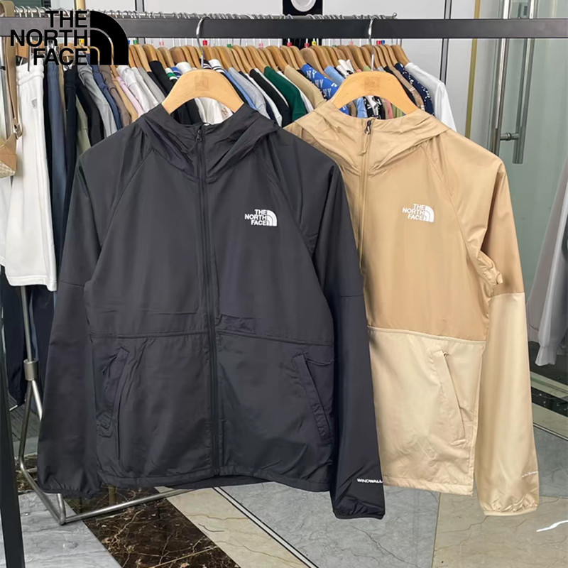 ปักโลโก้ The North Face Original Unisex ครีมกันแดดเสื้อผ้า Hooded Sun Protection เสื้อผ้าบางป้องกัน