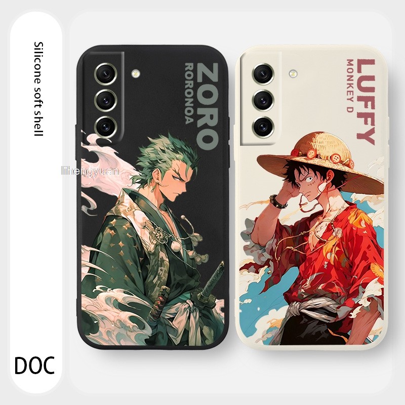 SAMSUNG ปลอกsamsung S10 Lite S10 Plus S20 Fe S20 Plus S20 Ultra S21 Fe S21 Plus S21 Ultra 5Gการ์ตูนอะนิเมะOne piece Zoroการ์ตูนเคสโทรศัพท์ขอบตรงกันกระแทกซิลิโคนอ่อนนุ่มฝาครอบ