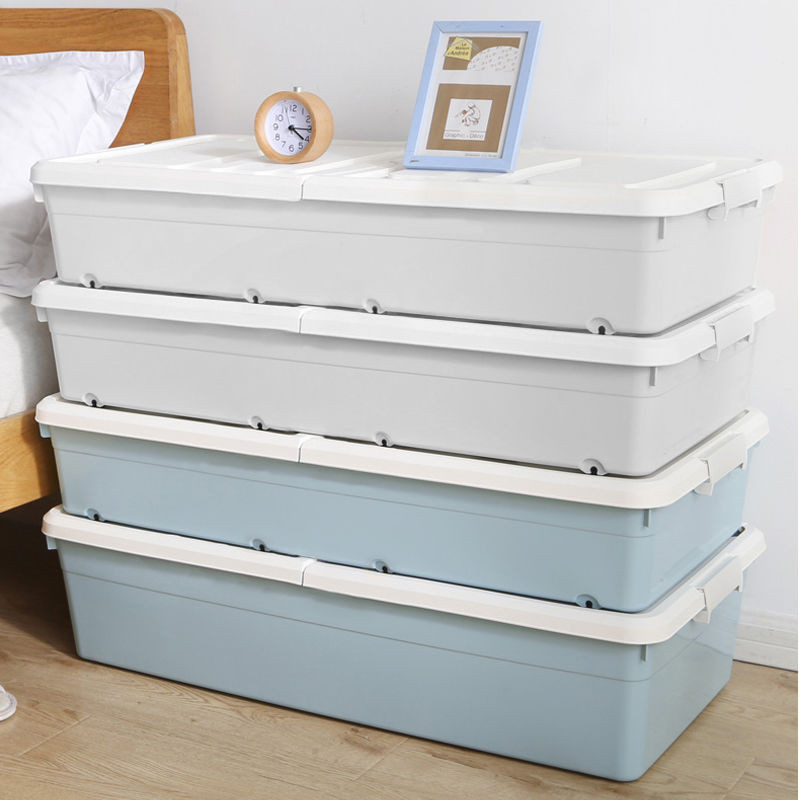 hot🔥การประกันคุณภาพ🔥 Chenning Household Under-bed Storage Box Flat Drawer Storage Box Toy Organiz