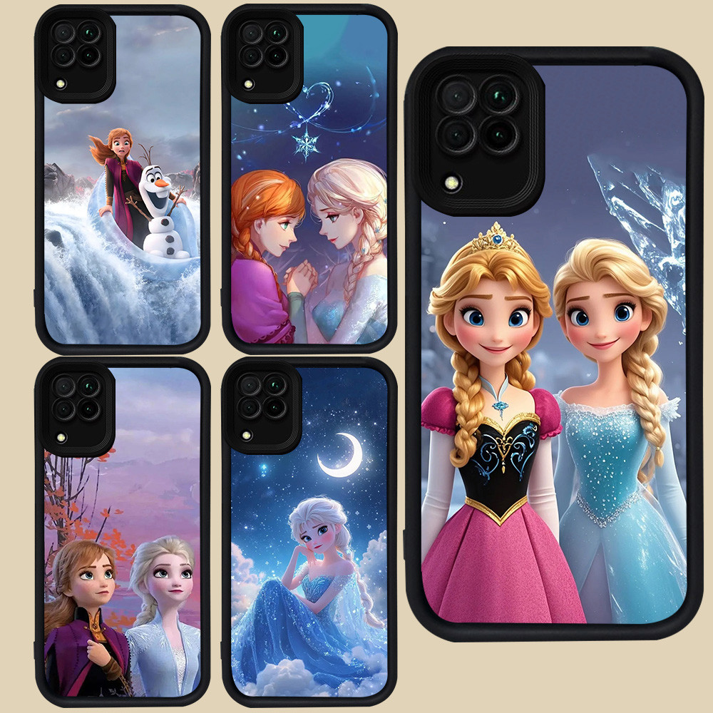 ปลอกสีดําสําหรับ Samsung A04E F04 A06 J7 M04 J2 Prime A12 A05 A22 A04 Pro 5G R62 Elsa และ Anna