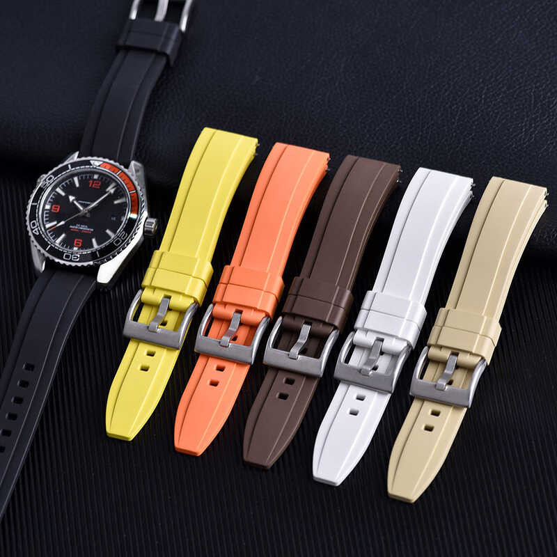FKM Premium Fluorine Rubber Watch Strap 18Mm 20Mm 22Mm 24Mm With Quick Release Watchbands FKM Strap