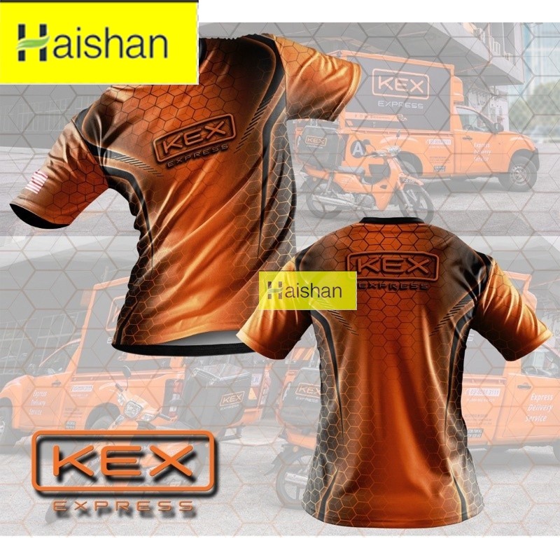 （haishan）เสื้อยืด พิมพ์ลาย KEX Express Sublimation | Baju Courier KEX Express