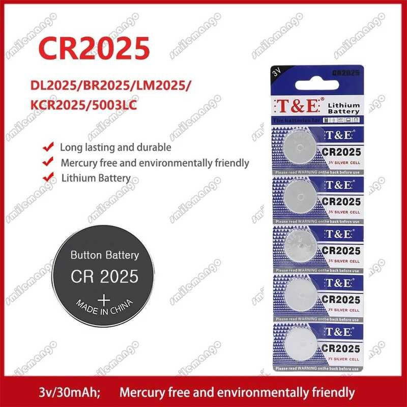 แบตเตอรี่ลิเธียม CR2025 2-50 ชิ้น CR 2025 3V DL2025 BR2025 KCR2025 สำหรับรีโมทรถยนต์ นาฬิกา แม่บ้าน