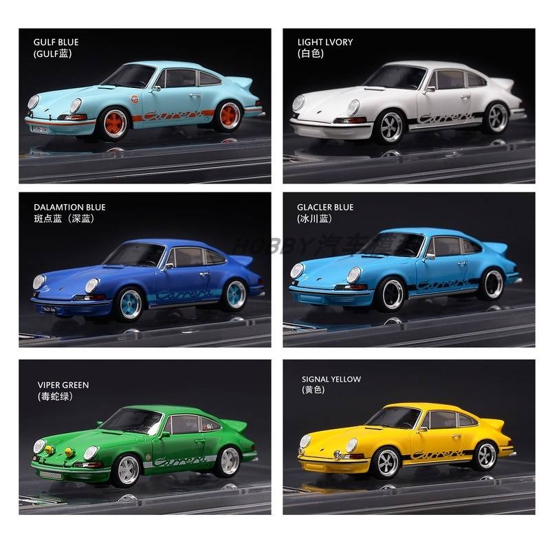 คลังสินค้าพร้อม TP Porsche 911 Carrera Carrera RS 2.7 1/64 โมเดลรถ Curitiba Out of Print Car Model