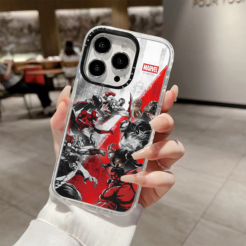 Marvel Superhero VS Villain ไร้สายชาร์จแม่เหล็กสําหรับ IPhone 11 12 13 15 16 Pro Max ฝาครอบ 14 PLUS 