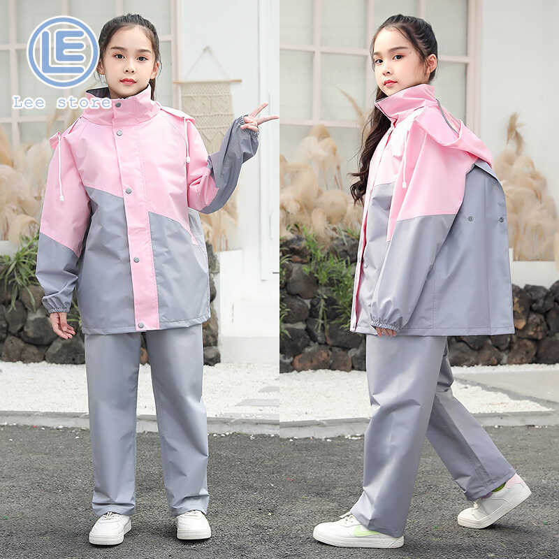 LS ชุดเสื้อกันฝนและกางเกงสำหรับเด็ก,ชุดเสื้อกันฝนแบ