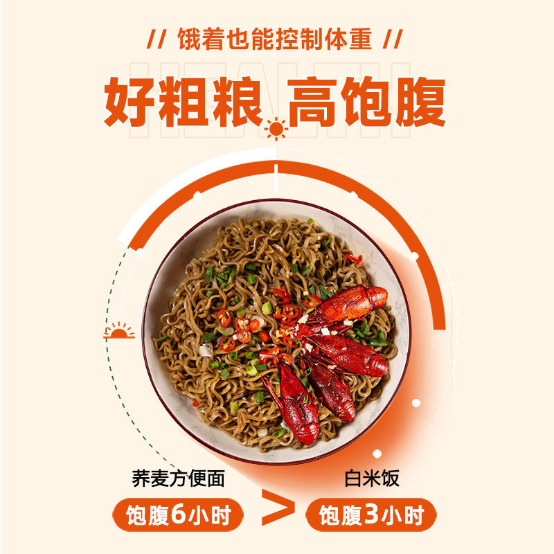 🔥การประกันคุณภาพ🔥 Buckwheat Noodles Instant Noodles 0 Fat Fat Reduction Period Staple Food Turkey