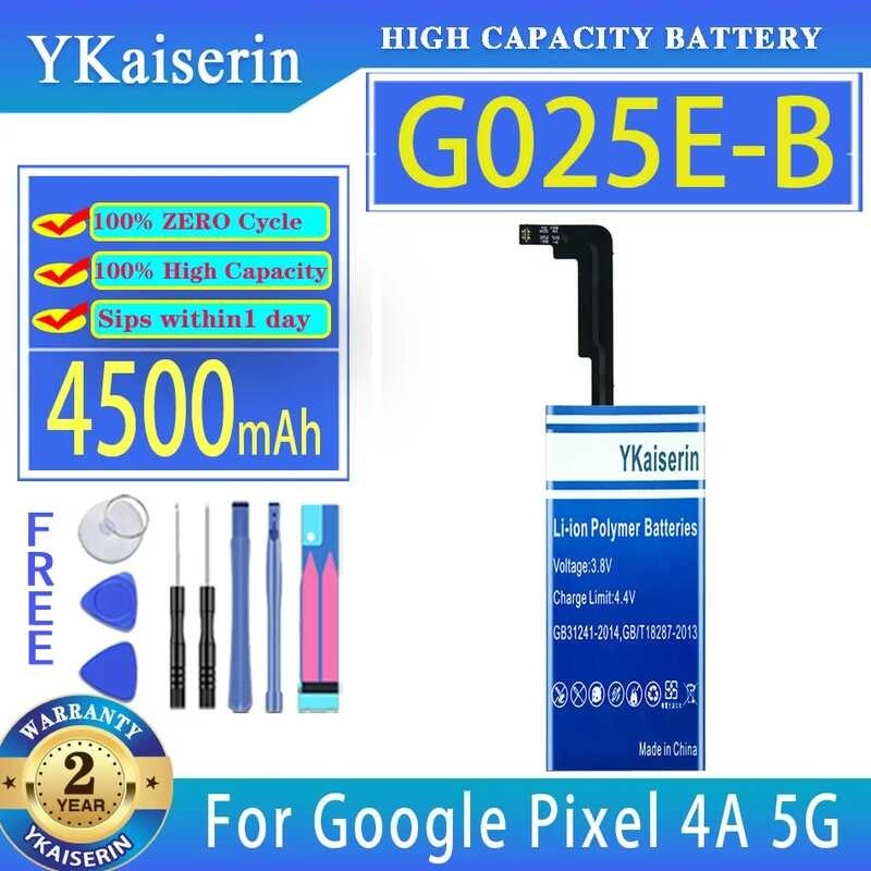 YKaiserin G025E-B G025EB 4500mAhแบตเตอรี่， สำหรับ HTC Google พิกเซล 4A 5G