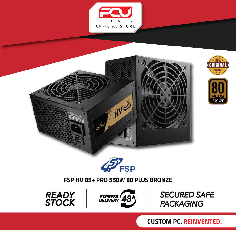 FSP HV 85+ PRO 550W 80 PLUS หน่วยจ่ายไฟ BRONZE