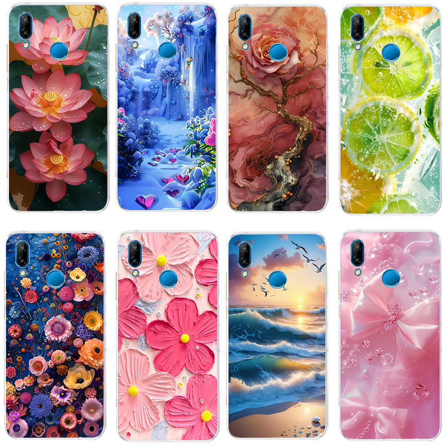 ปลอกสําหรับ huawei nova 3i 3 Soft Case TPU พิมพ์ฝาครอบโทรศัพท์