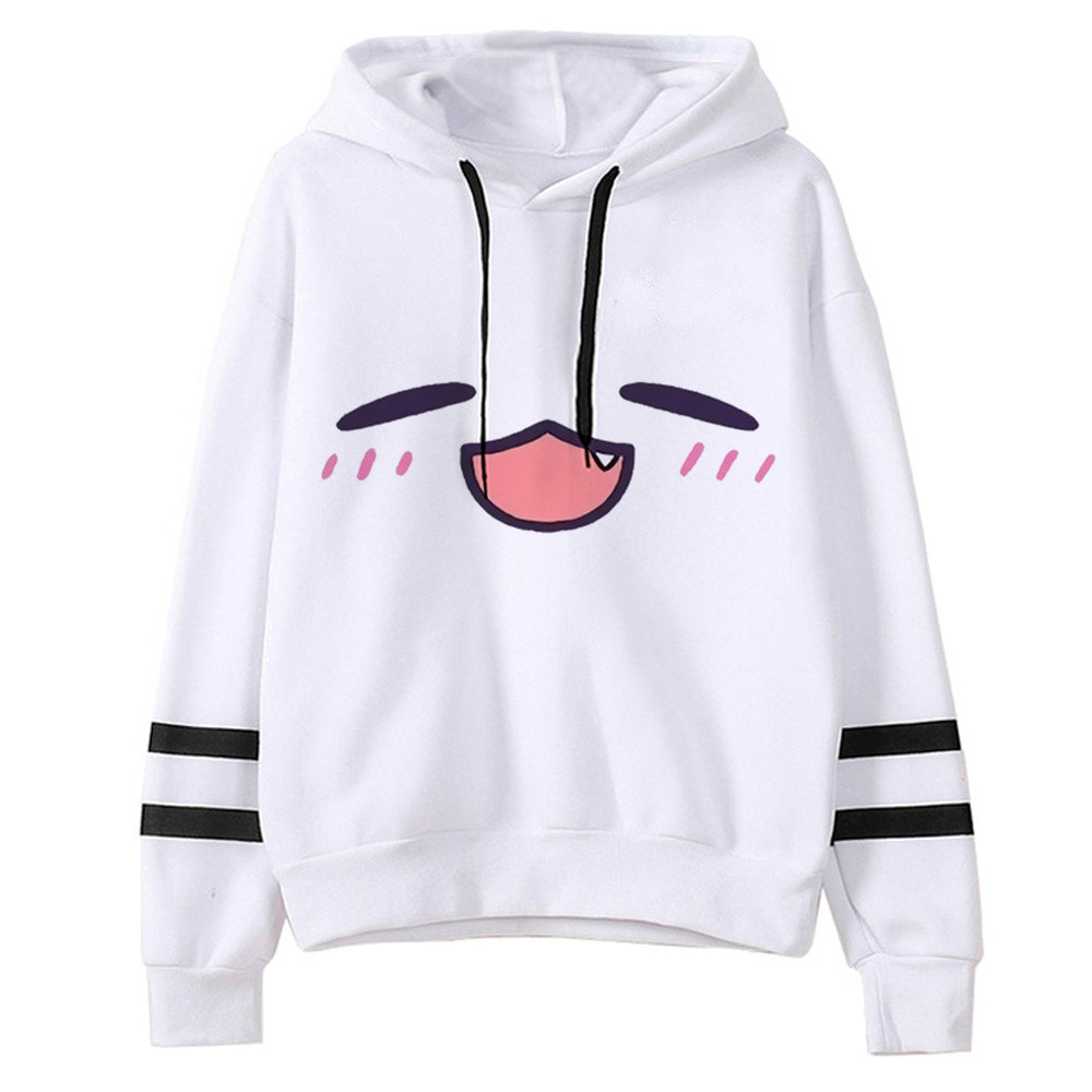 Hololive hoodies ผู้หญิงตลกอะนิเมะขนแกะ 90s ดึง Hooded เสื้อหญิงกราฟิกเสื้อกันหนาว