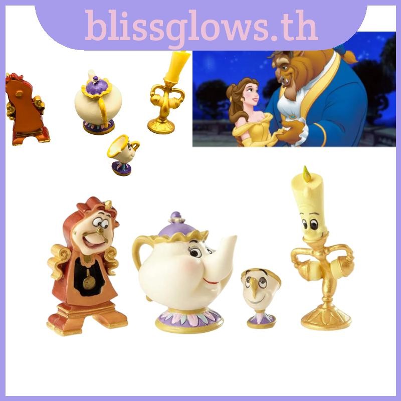 And Beauty Elegant The Beast Resin ของสะสม Cogsworth นาง ชิป Lumire, Potts,