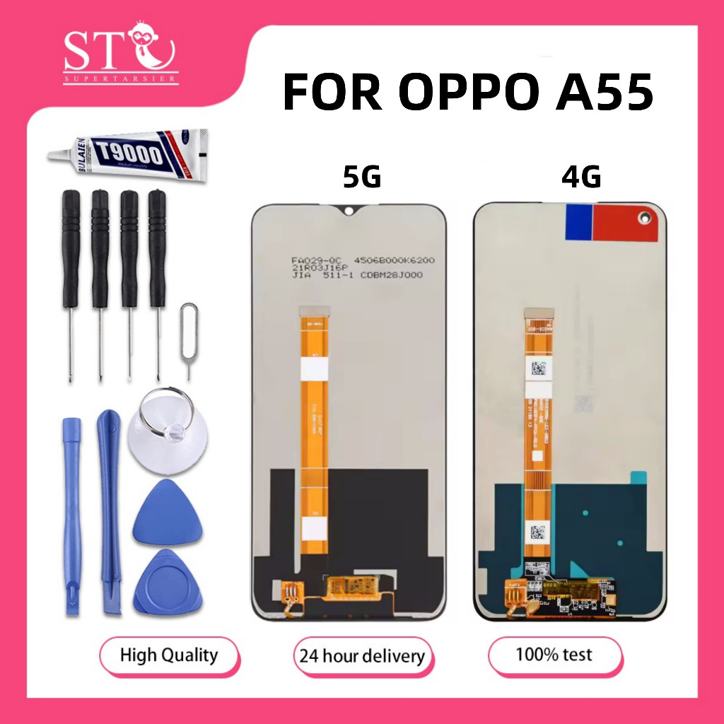 100% ทดสอบ LCD สําหรับ oppo A53 A54 A55 A57 4G A57 5G A59/F1S A5S จอแสดงผลหน้าจอสัมผัส LCD