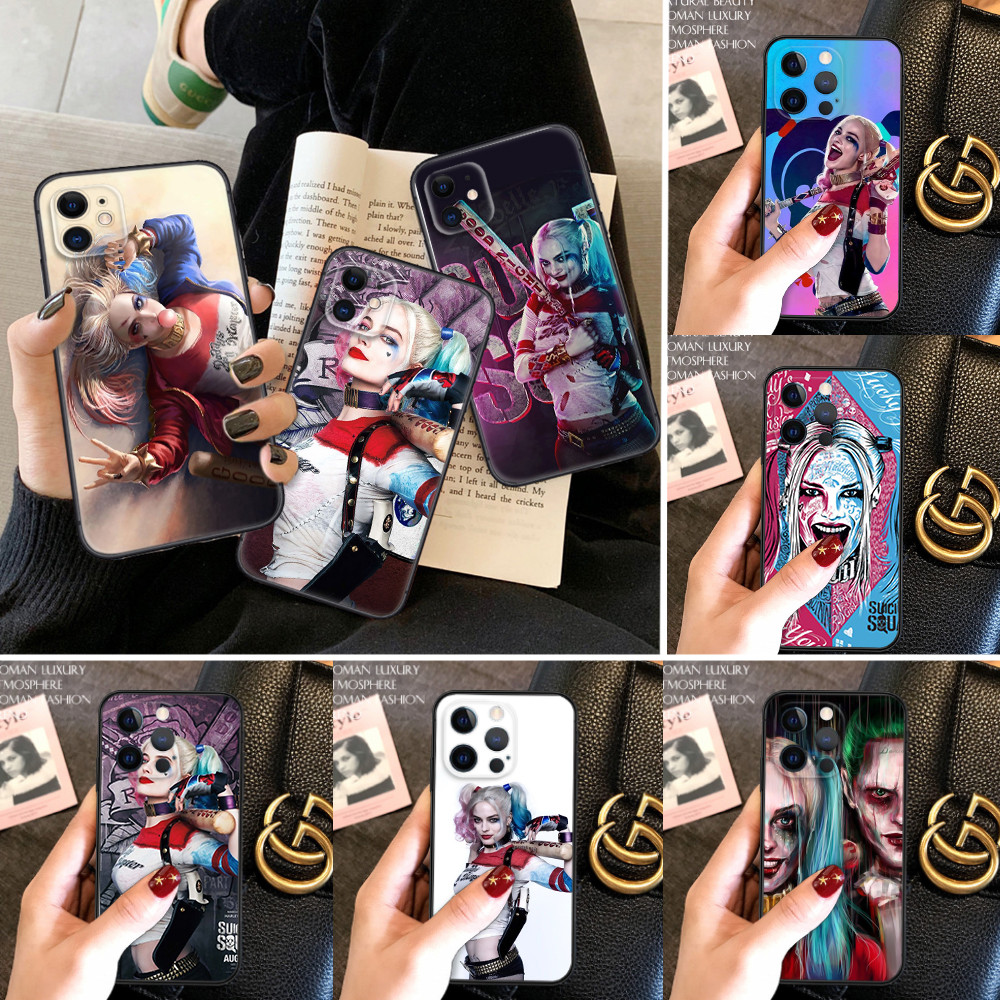 สําหรับ iPhone 13 Pro Max 14 15 Plus Mini soft Case G92 Harley Quinn joker