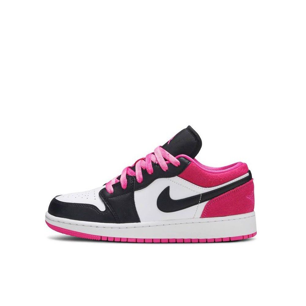 ฟิกเกอร์ Nike GS Air Jordan 1 Low "Black Active Fuchsia" Sneakers CT1564-005 Like New