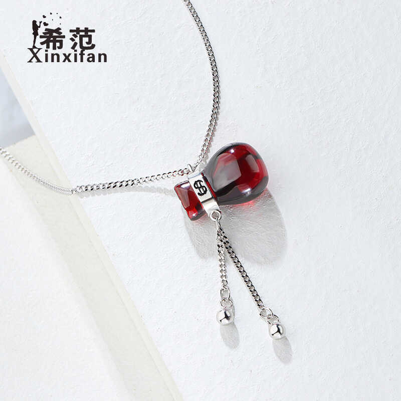 เงินสเตอร์ลิง Zhuang Cai กระเป๋าสร้อยคอฟูเล็ก ๆ น้อย ๆ ผู้หญิงชีวิตปีมะระจำปีเงินถุงสร้อยคอเครื่องปร