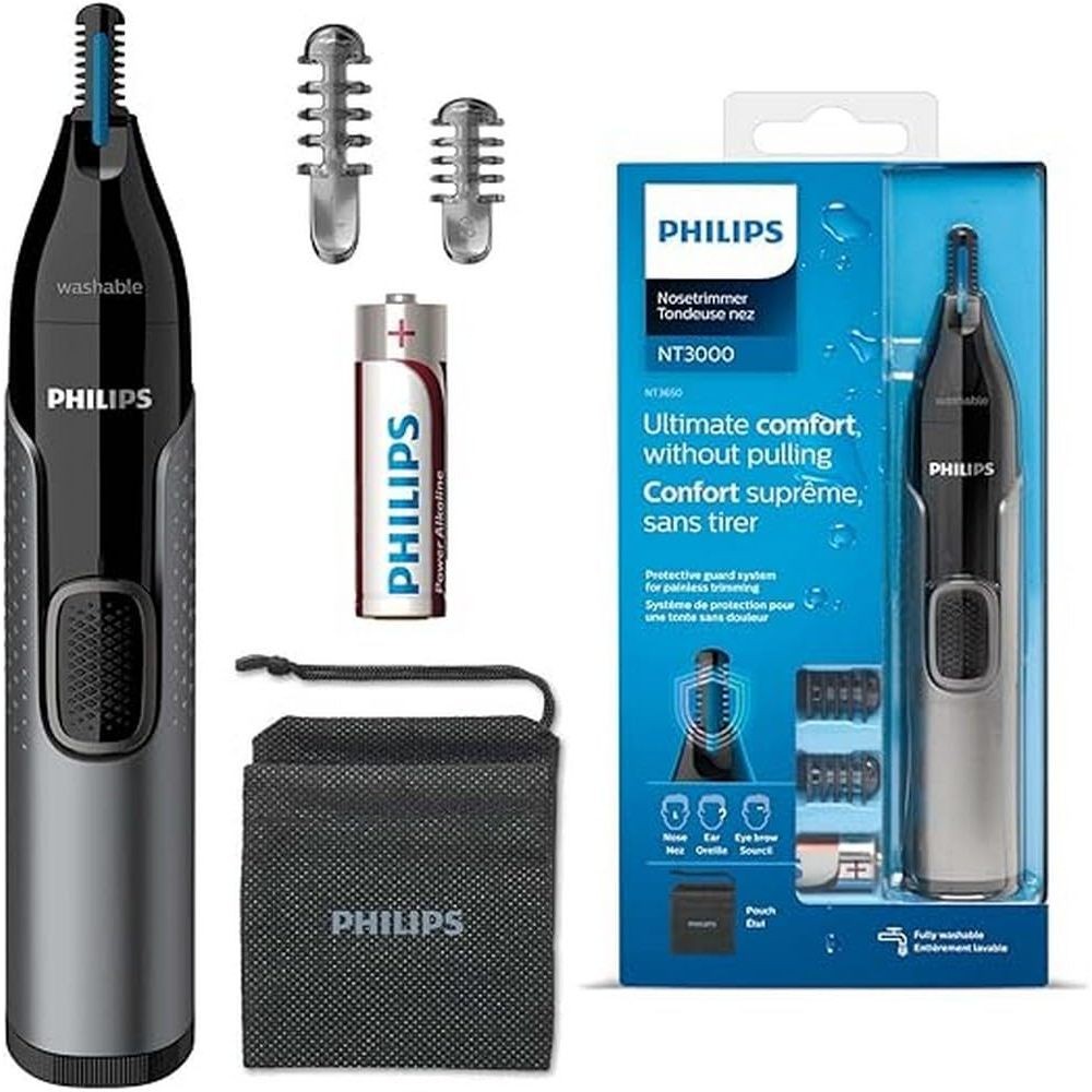 Philips Norelco NT3650 เครื่องเล็มขนจมูก 3000 Sereies สําหรับจมูก หู และคิ้ว