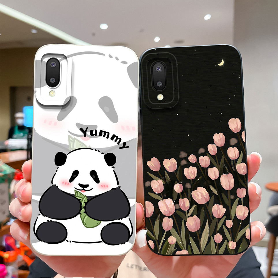 SAMSUNG สําหรับSamsung Galaxy A02 A02s M02 M02s F02Sเคสโทรศัพท์ผีเสื้อของเหลวนุ่มกระเป๋าโทรศัพท์ทนทา