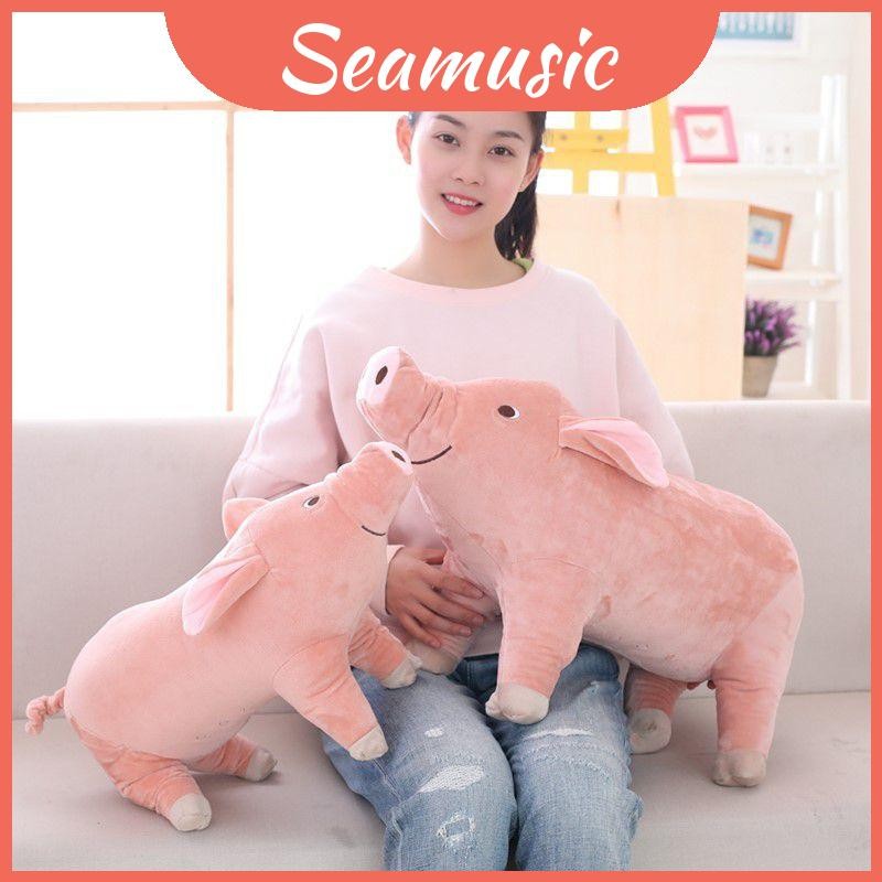 หมูสีชมพูน่ารักของเล่นตุ๊กตานุ่มสัตว์นอนหมอนสบาย25/40/60เซนติเมตรขนาด