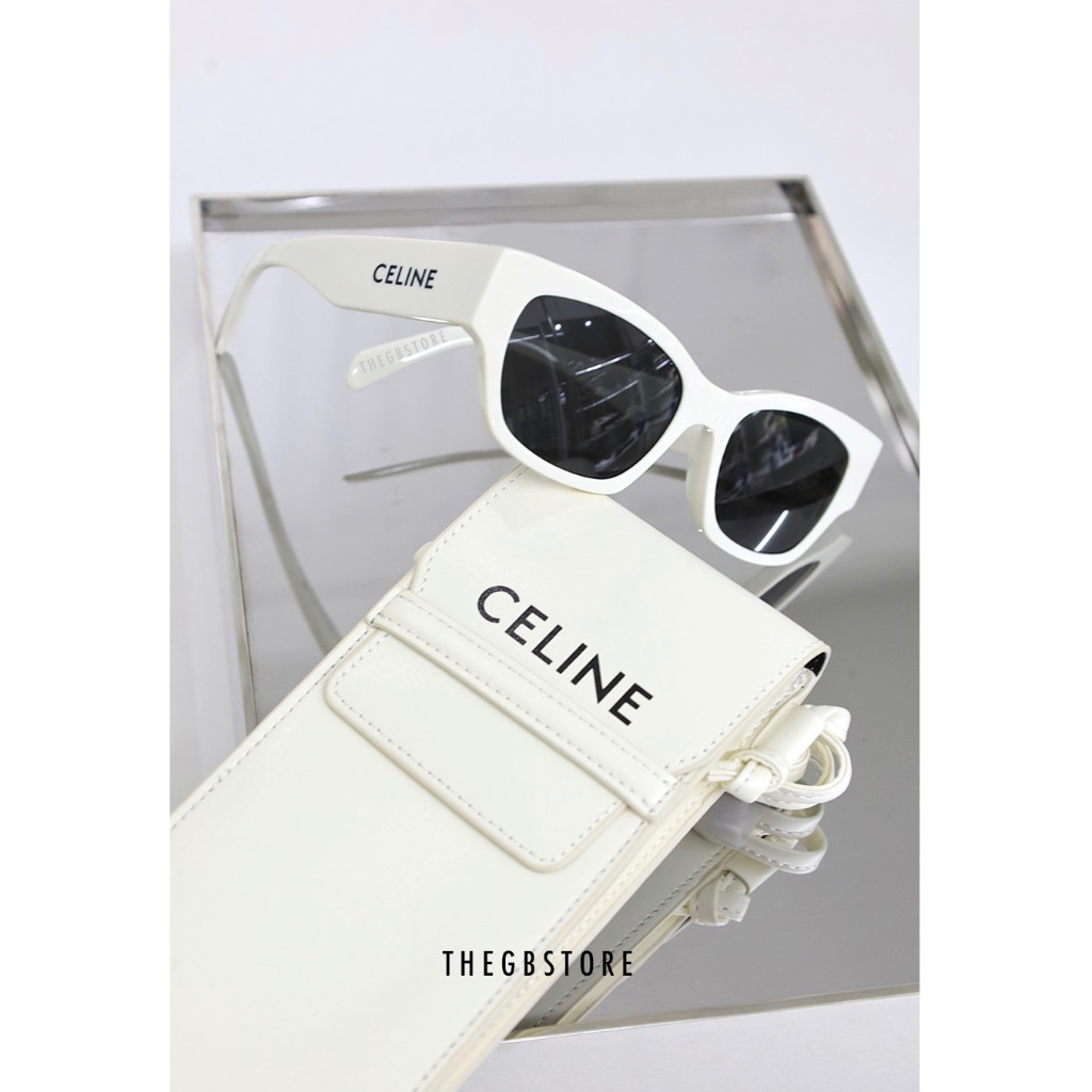 แว่นกันแดด CELINE MONOCHROMS 01 with Bag CL40197U White  / ตัวแทนจำหน่าย CELINE EYEWAER เป็นทางการ