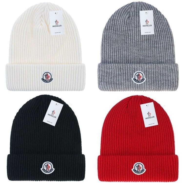 Moncler ฤดูใบไม้ร่วงและฤดูหนาวใหม่หมวกถัก, หมวกฮิปฮอปฮิปฮอปแฟชั่น, หมวกไหมพรมเย็นและอบอุ่นกลางแจ้ง, C