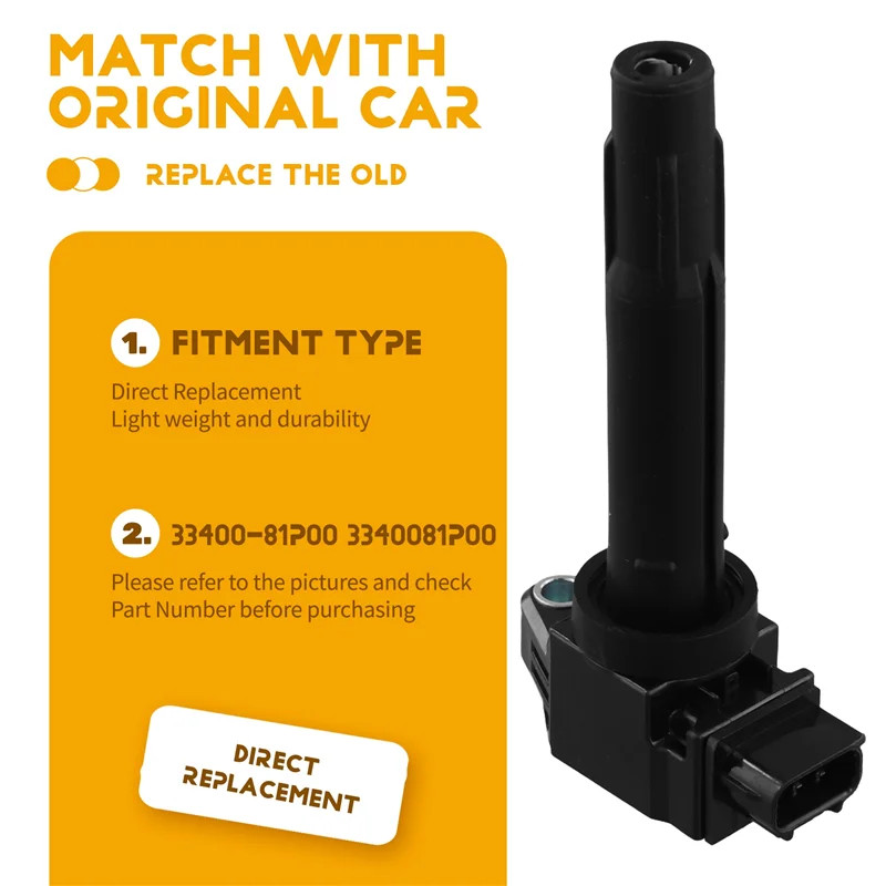 A13P พรีเมี่ยมคอยล์จุดระเบิดเครื่องยนต์ 33400-81P00 สําหรับ SUZUKI BALANO, IGNIS III, SWIFT IV/V & M