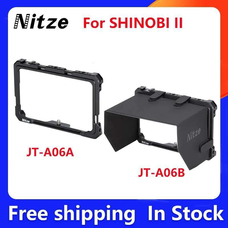 กรงจอภาพ Nitze สําหรับ Atomos SHINOBI II 5" กรงอลูมิเนียมอัลลอยด์ Sunhood Monitor