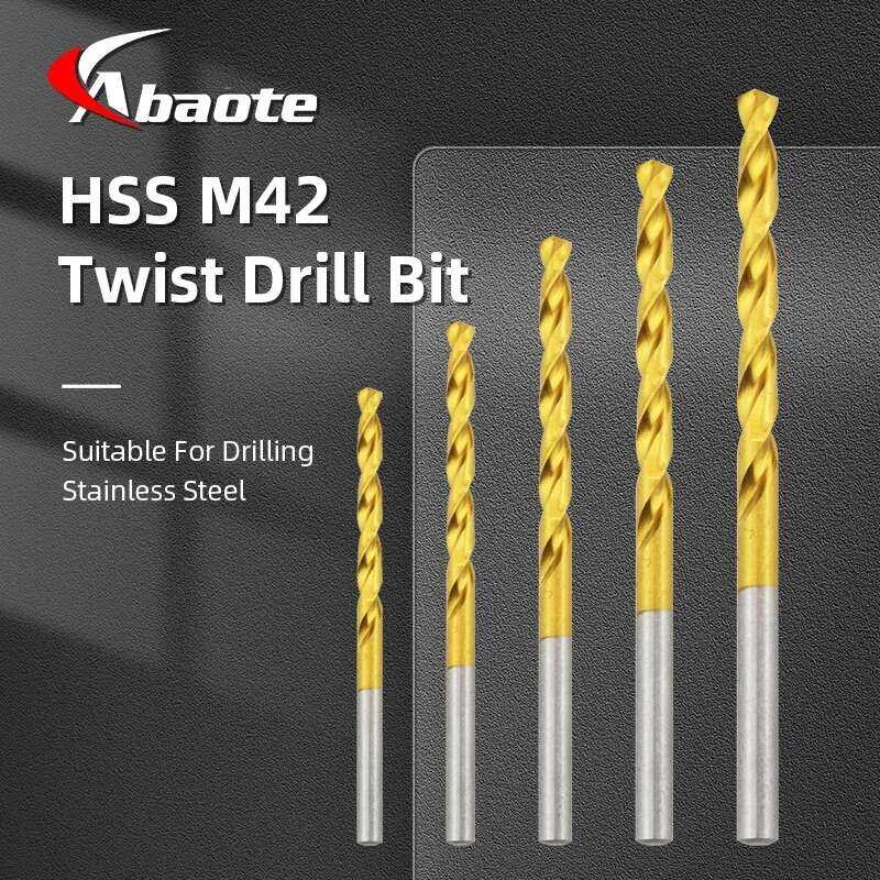 ABAOTE ชุดดอกสว่านโคบอลต์ M42 อุปกรณ์เสริมสำหรับเจาะเหล็กและคอนกรีตสำหรับโลหะและสแตนเลส
