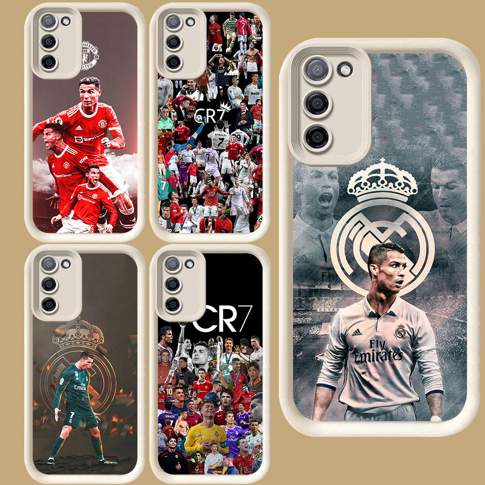 R6 CR7 Ronaldo สําหรับ Samsung A03S F02S M02S A71 A02 A51 A31 J4 A03 Core A02S M02 J6 Plus สีขาว