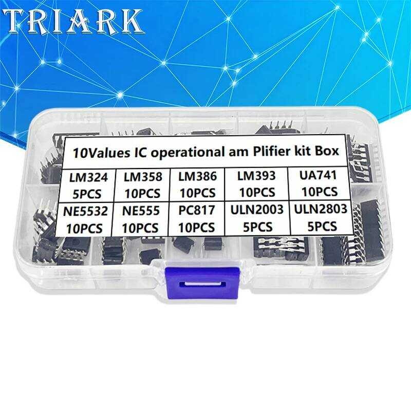 85 ชุดอุปกรณ์อิเล็กทรอนิกส์ ชิ้น LM324 LM393 LM358 LM386 UA741CP NE555 NE5532 PC817 ULN2003AN ULN280