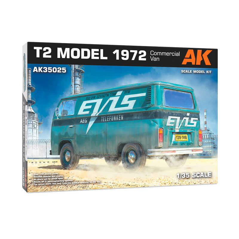 ชุดโมเดล AK SCALE AK35025 1/35 T2 VAN 1972 รุ่นธุรกิจ
