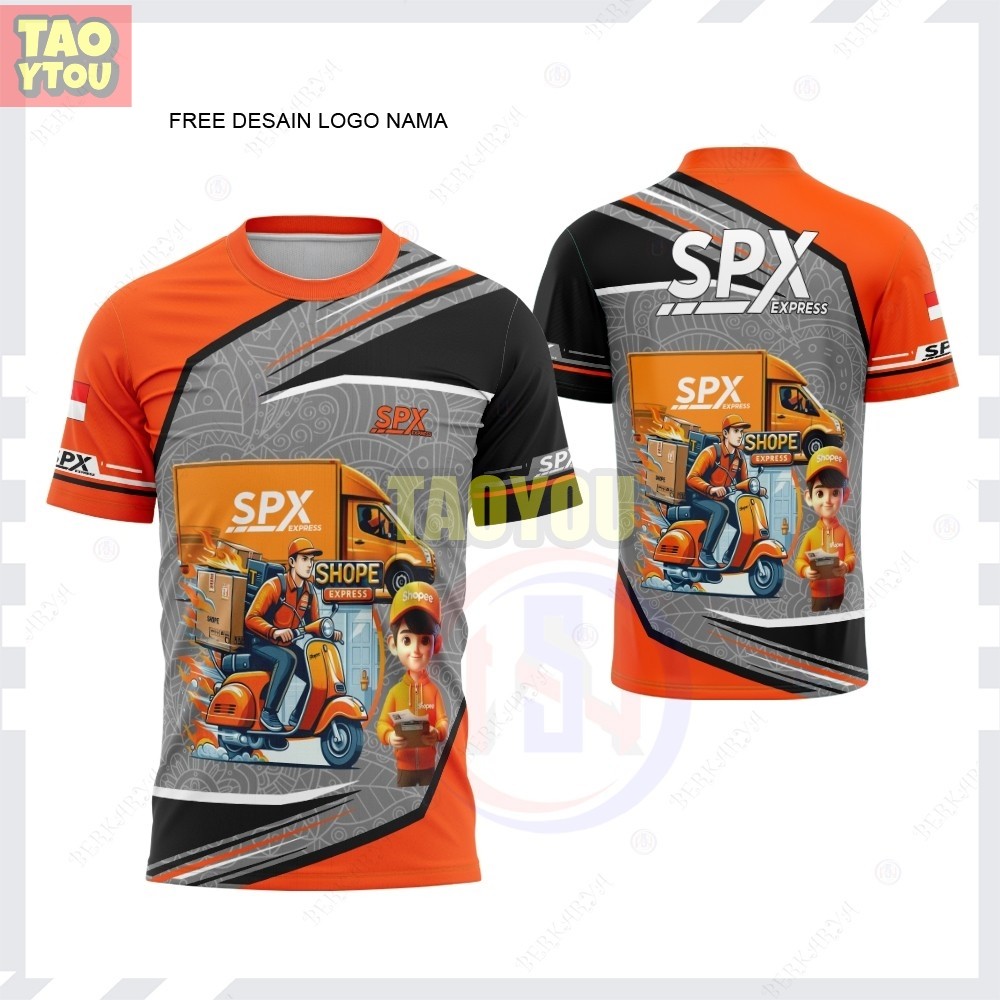 SPX EXPRESS 2025 เสื้อแจ็คเก็ต BAJU KAOS DRIVER KURIR PAKET SPX EXPRESS JERSEY SPX EXPRESS Fullprint
