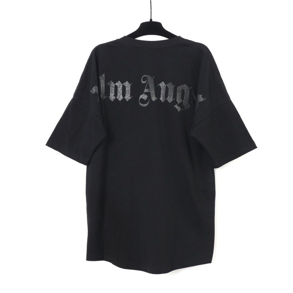 Palm Angels Bat Sleeve Foam Neckline Letter Print เสื้อยืดแขนสั้น Angels Palm Angels Loose