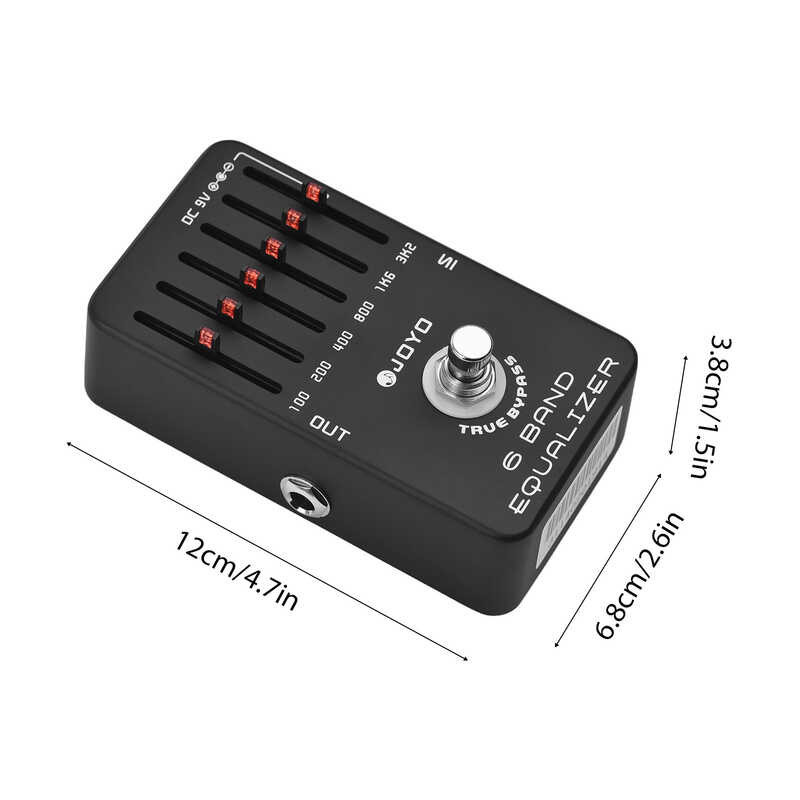 ➧ JOYO 6 วง EQ กีตาร์ไฟฟ้าเอฟเฟกต์ Equalizer Effect Pedal บายพาสจ