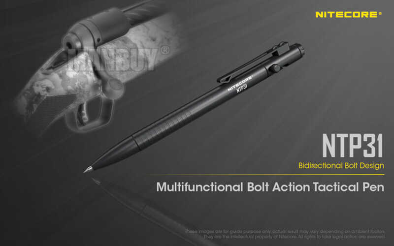 NITECORE Ntp31อะลูมินัมอัลลอย Multifunctional Bolt Action ปากกา