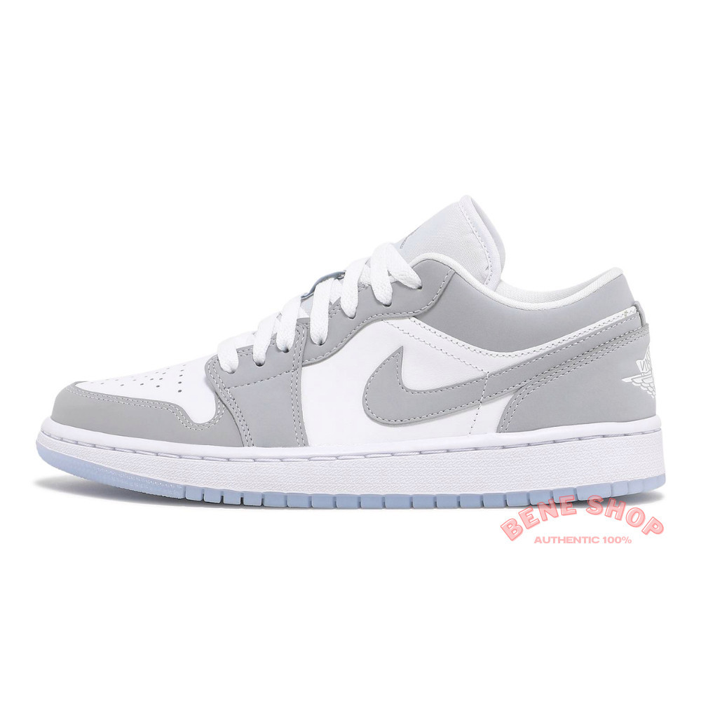 ♞,♘[พร้อมส่ง ของแท้ 100%] NIKE Air Jordan 1 Low "Wolf Grey" สีเทา