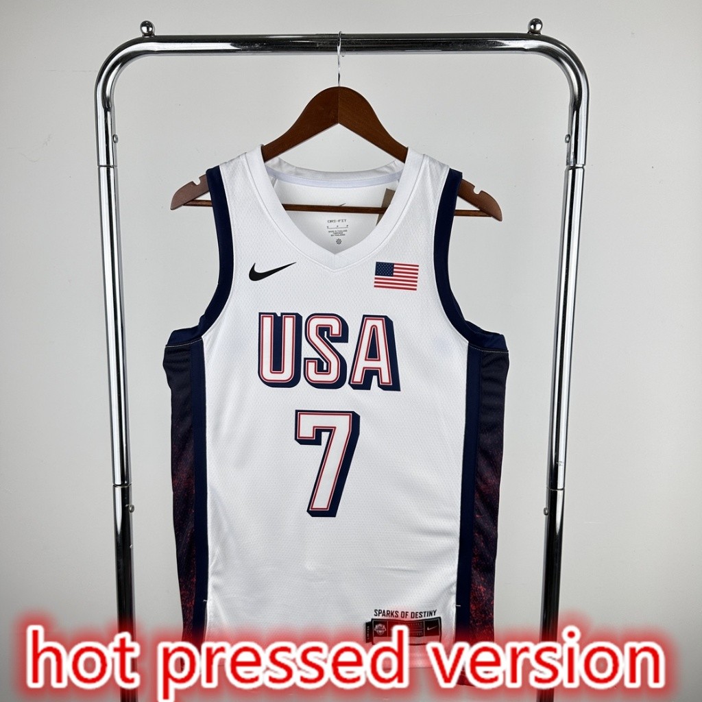 2024 NBA Jersey รุ่นกดร้อน Paris Olympic USA #7 เสื้อบาสเก็ตบอล DURANT