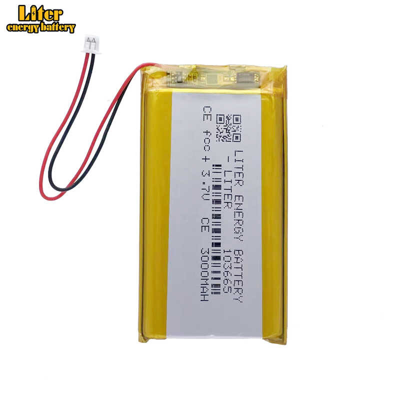 JST 45D 1.25มม. 103665แบตเตอรี่ลิเธียมโพลิเมอร์3.7V 3000Mah สำห