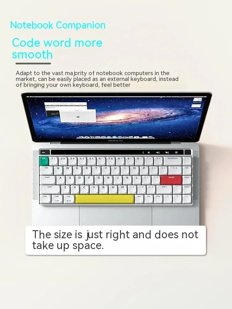 คีย์บอร์ดกล Xinmeng C68ปรับแต่งได้3โหมดต่ำบลูทูธไร้สายสล