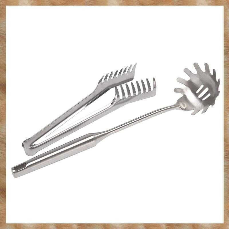 2 (Ejvf) Pieces Stainless Steel Spaghetti Server Set, Stainless Steel Spaghetti Pasta Tong, Pasta S