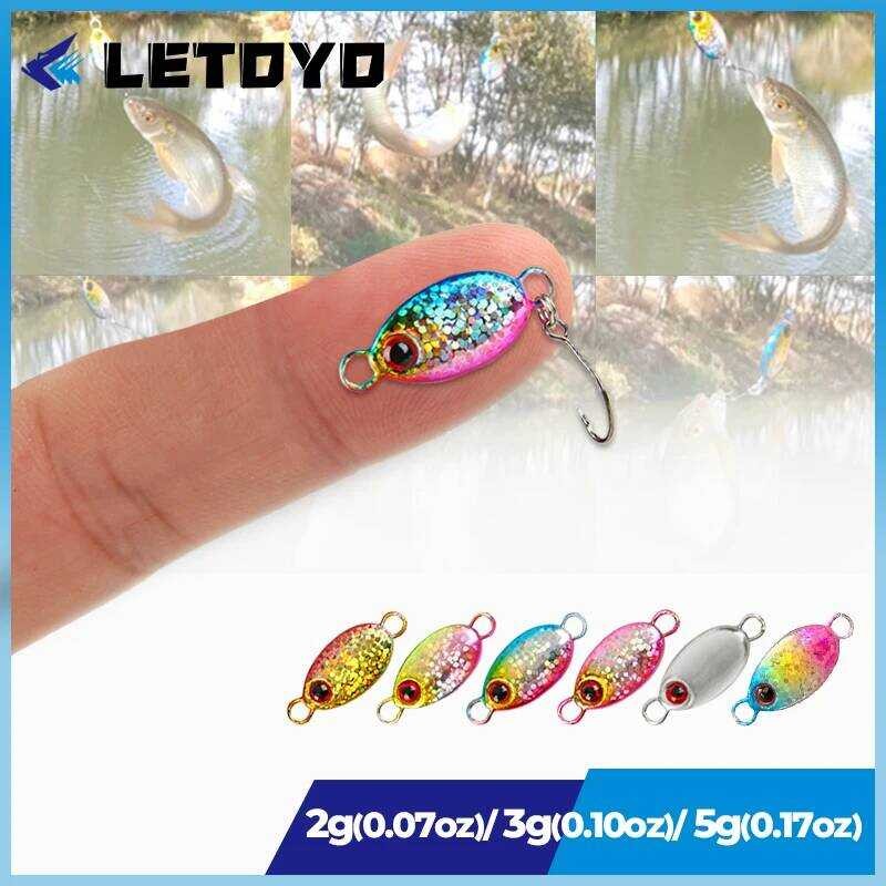 LETOYO 3-12Pcs Fishing Spoons 2 3 5G Micro Spoon Trout Area Spinner Artificial Spinning Jigs Fishin