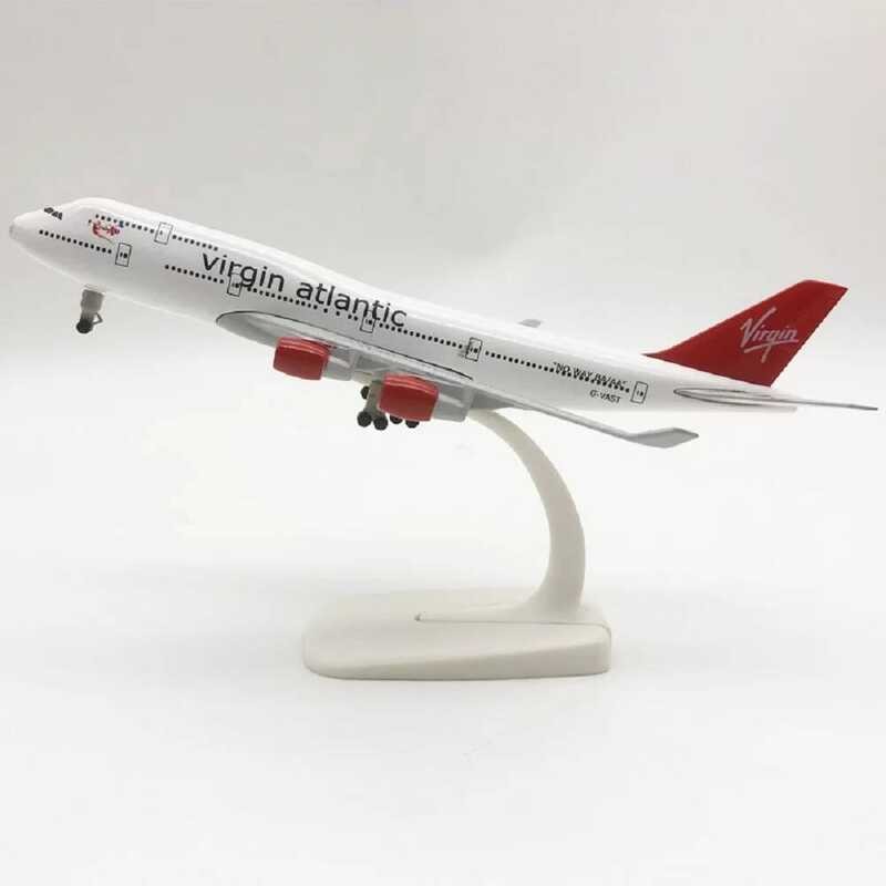 20Cm Model Plane Britih Virgin Atlantic B747 Aire 747 Die Airplane Toy For Boy Alloy Metal Model Ai