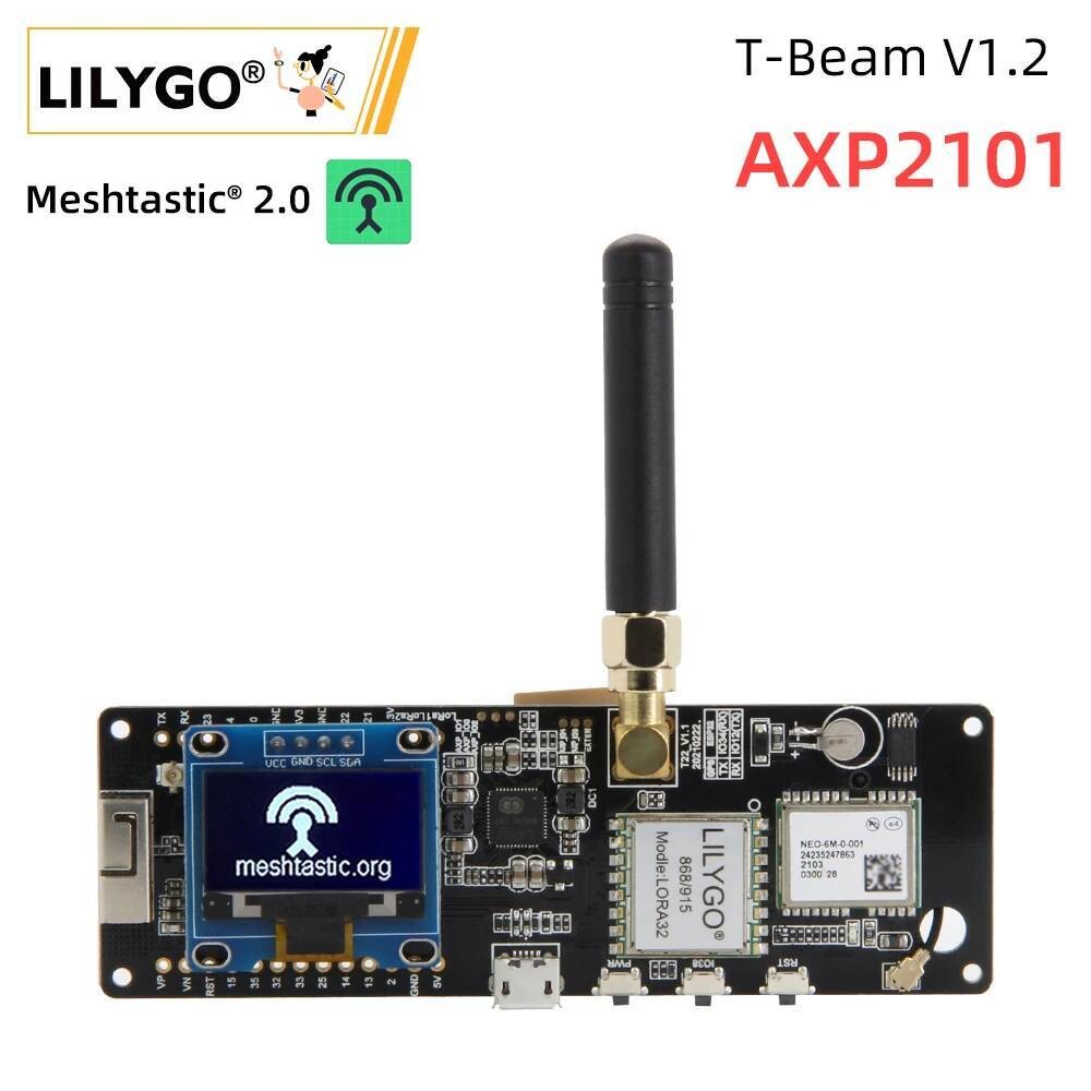 ลิลลี่โก® TTGO Meshtastic T-Beam V1.2 ESP32 LoRa บอร์ดพัฒนา 433MHz 868MHz 915MHz 922MHz WiFi BLE GPS
