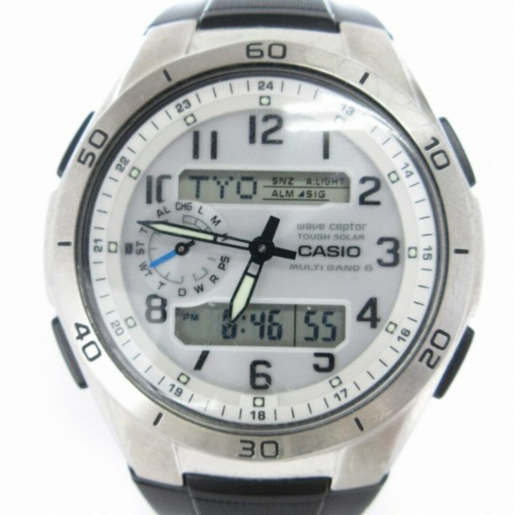 Casio Webscepter Watch Analog Digital Tough Solar Dial White SM3 Direct from Japan Secondhand