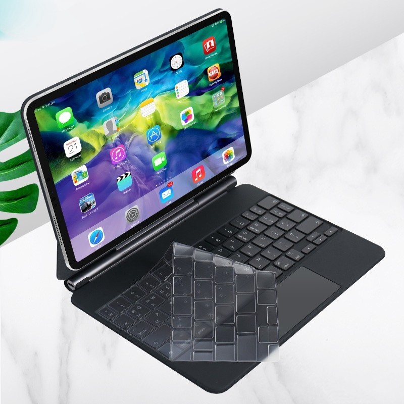 Tpu ซิลิโคนคีย์บอร์ดป้องกันผิวสําหรับ Magic คีย์บอร์ดสําหรับ iPad pro 11 pro 13 air 13 2024 สําหรับ pro 12.9