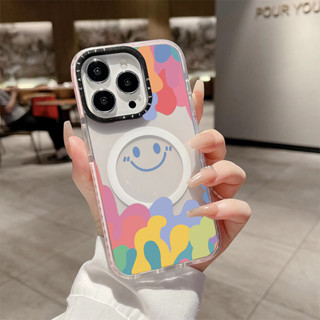 Watercolor Graffiti Smile ไร้สายชาร์จแม่เหล็กสําหรับ IPhone …