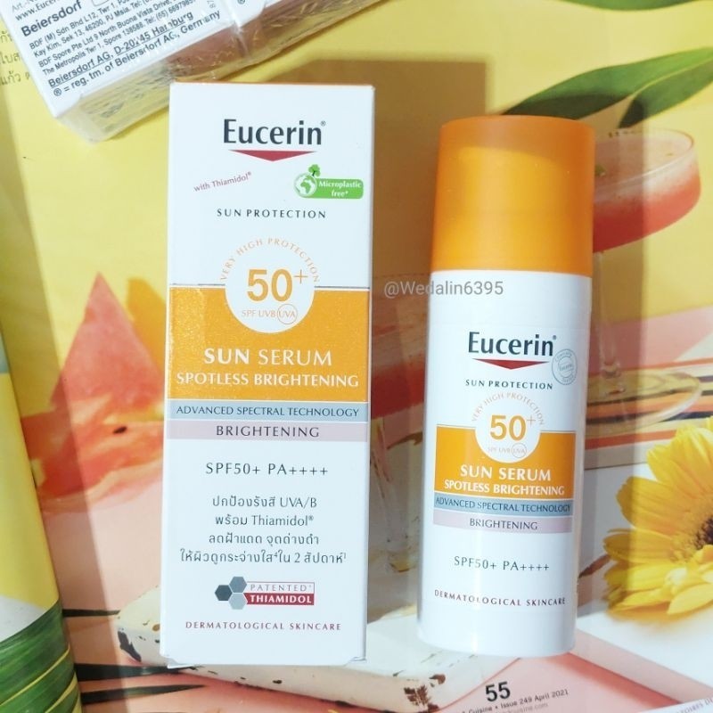 ฟิกเกอร์ ซันเซรั่ม กันแดดลดฝ้า จุดด่างดำ | ยูเซอริน Eucerin Sun Protection Sun Serum Double Whiteni