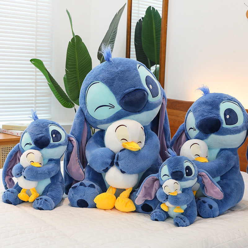 Stitch กอดเป็ดของเล่นตุ๊กตาตุ๊กตาหมอนตุ๊กตา PP ผ้าฝ้ายที่เต็มไปด้วยตกแต่งบ้าน